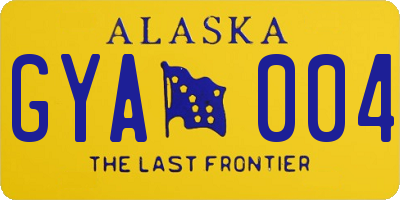 AK license plate GYA004