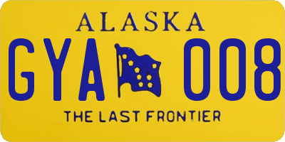 AK license plate GYA008