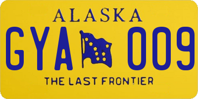 AK license plate GYA009