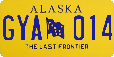 AK license plate GYA014