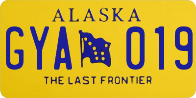 AK license plate GYA019