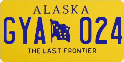 AK license plate GYA024