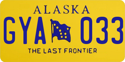 AK license plate GYA033