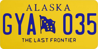 AK license plate GYA035
