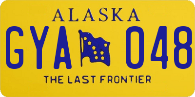 AK license plate GYA048