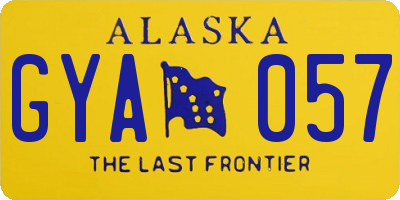 AK license plate GYA057