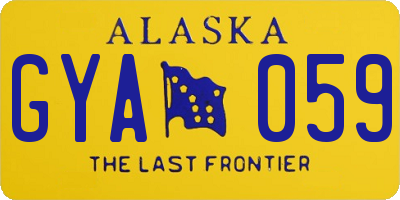 AK license plate GYA059