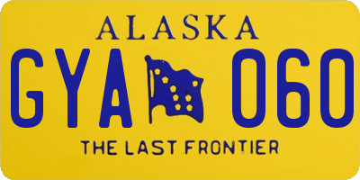 AK license plate GYA060