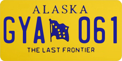 AK license plate GYA061