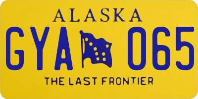 AK license plate GYA065