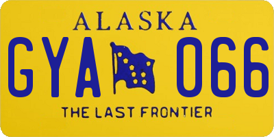 AK license plate GYA066