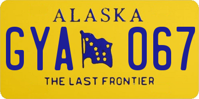 AK license plate GYA067