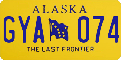 AK license plate GYA074