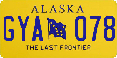AK license plate GYA078