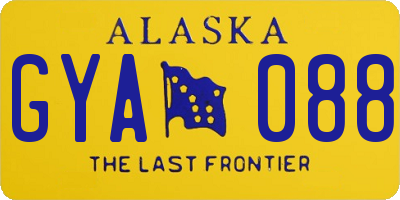 AK license plate GYA088