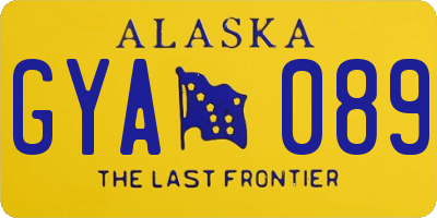 AK license plate GYA089