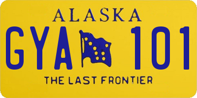 AK license plate GYA101