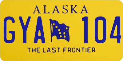 AK license plate GYA104