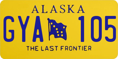 AK license plate GYA105