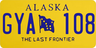 AK license plate GYA108