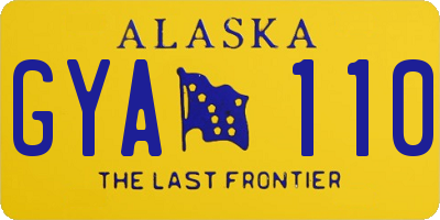 AK license plate GYA110