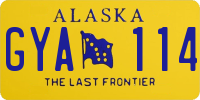 AK license plate GYA114