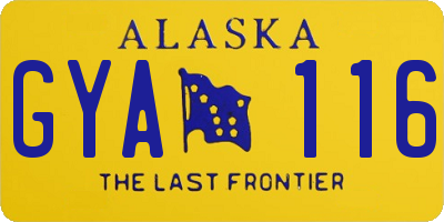 AK license plate GYA116