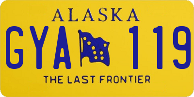 AK license plate GYA119