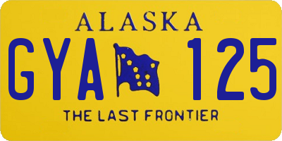 AK license plate GYA125