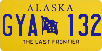 AK license plate GYA132