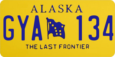 AK license plate GYA134