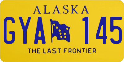 AK license plate GYA145