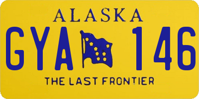 AK license plate GYA146