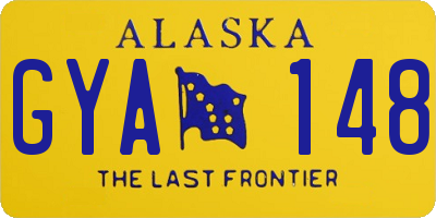 AK license plate GYA148