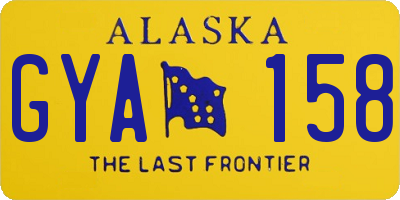 AK license plate GYA158