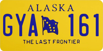 AK license plate GYA161
