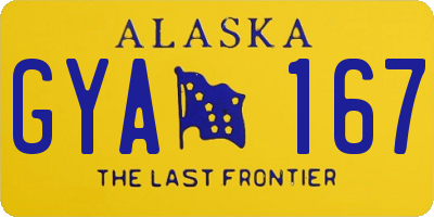 AK license plate GYA167