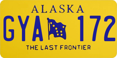 AK license plate GYA172