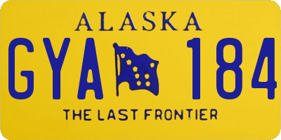 AK license plate GYA184