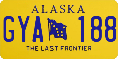 AK license plate GYA188