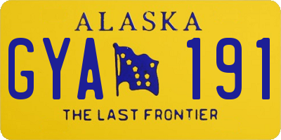 AK license plate GYA191