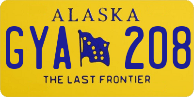 AK license plate GYA208