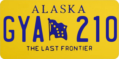 AK license plate GYA210