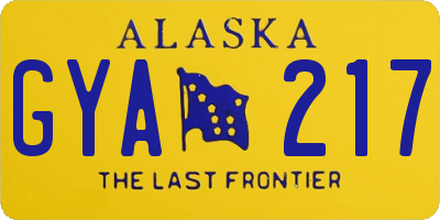 AK license plate GYA217