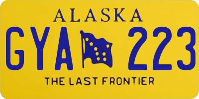 AK license plate GYA223