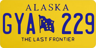 AK license plate GYA229