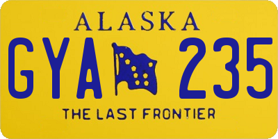 AK license plate GYA235