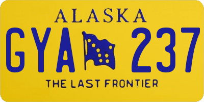 AK license plate GYA237