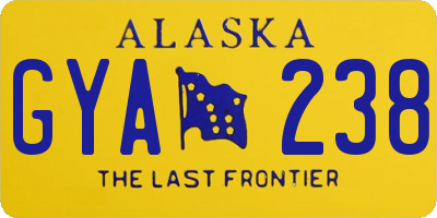 AK license plate GYA238