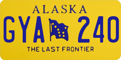 AK license plate GYA240